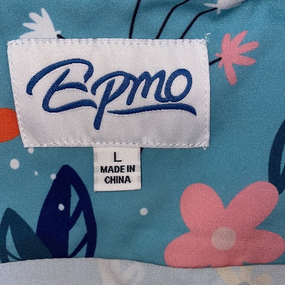 Epmo Light Blue Art to Wear Button Down NWOT - Picture 5 of 8